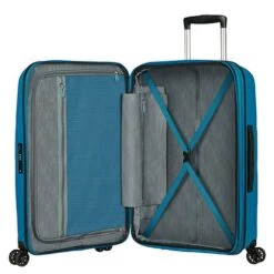 American Tourister Bon Air DLX 4-Rollen-Trolley M 66 Cm Erw. -Modetaschen American Tourister American Tourister Bon Air DLX 4 Rollen Trolley 66 24 cm erweiterbar seaport blue 134850 3870 5