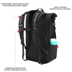 Chrome Barrage Cargo Rolltop 20 - Rucksack 51 Cm -Modetaschen Chrome Barrage Cargo Rolltop Rucksack mit Laptopfach 15 039 039 51 cm all black BG 163 ALLB 6