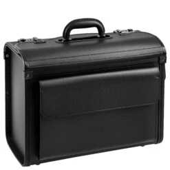 D&N Business & Travel - Pilotenkoffer PU Mit 2 Verschlüssen 46 Cm Vortasche