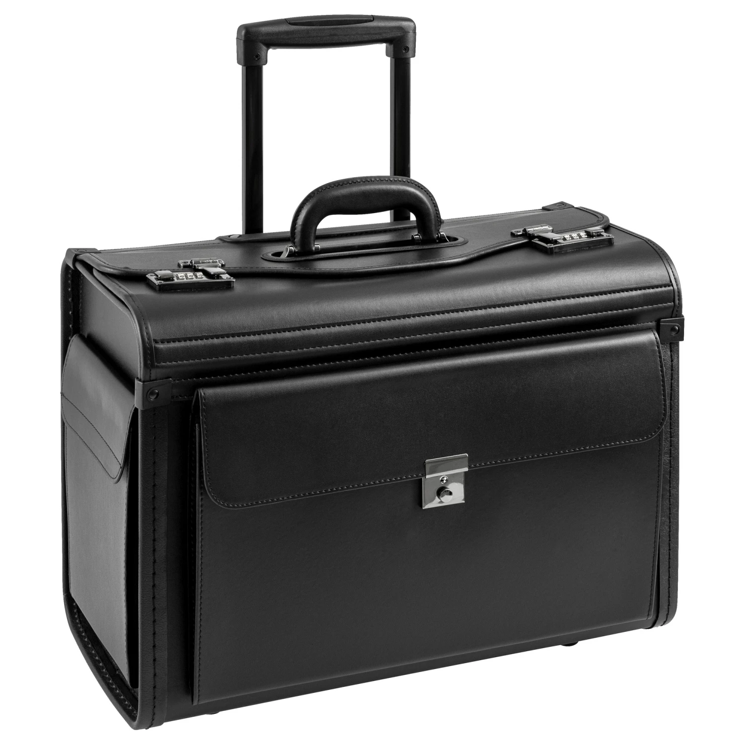 D&N Business & Travel - Pilotenkoffer Mit 2 Rollen PU 48 Cm Vortasche 1 D&N Business & Travel - Pilotenkoffer Mit 2 Rollen PU 48 Cm Vortasche