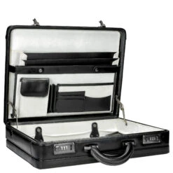 D&N Tradition - Aktenkoffer Leder 45 Cm Erw. -Modetaschen D amp N Tradition Aktenkoffer Leder 45 cm erw schwarz DN2632 01 6