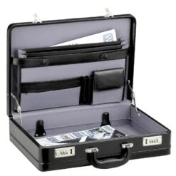 D&N Tradition Business - Aktenkoffer Leder 45 Cm Erw. -Modetaschen D amp N Tradition Business Aktenkoffer Leder 45 cm erw schwarz DN2667 01 6