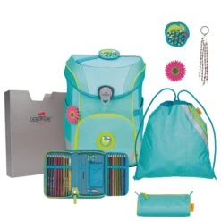 DerDieDas ErgoFlex Easy Exclusive LED - Schulranzen Set 5 Tlg. 950g