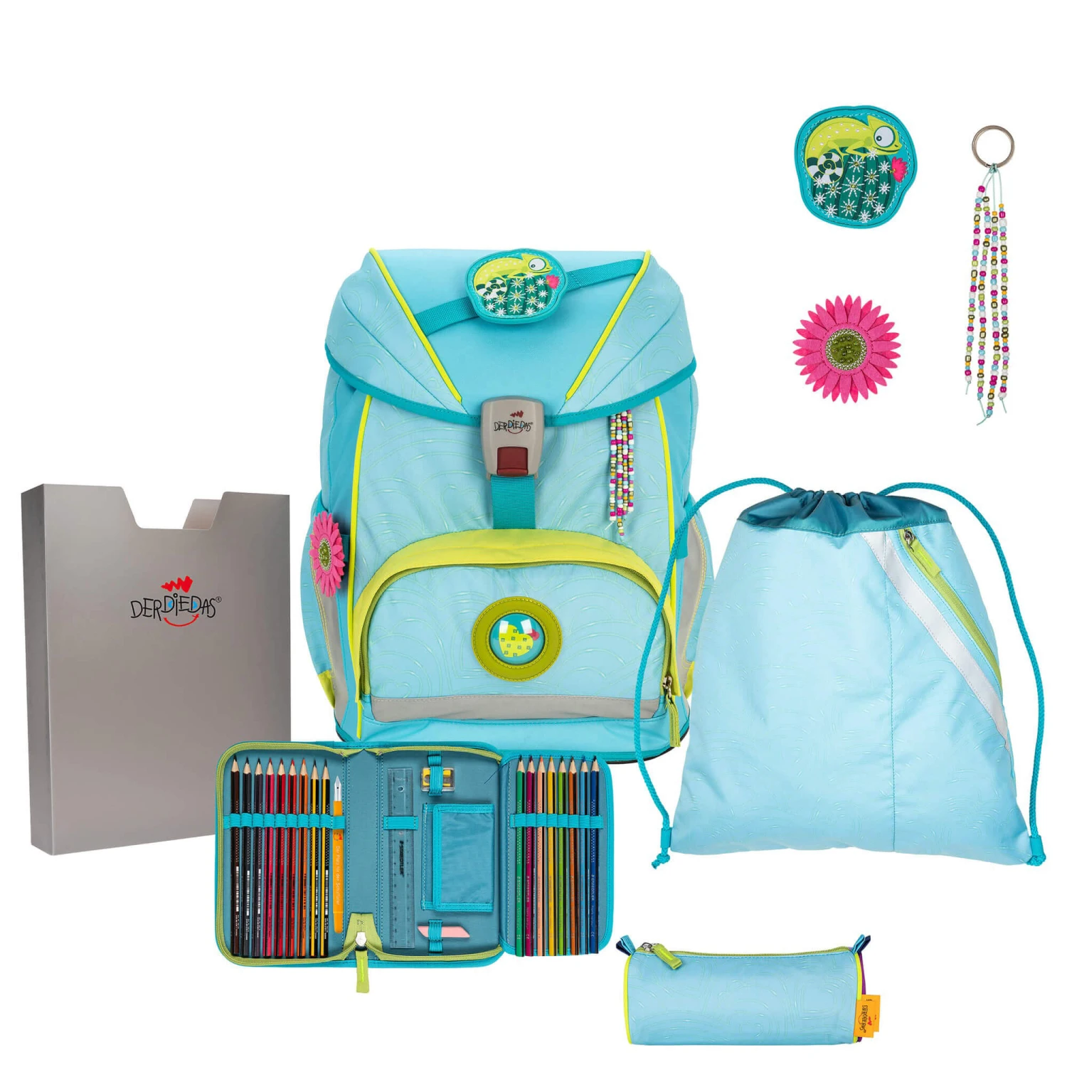 DerDieDas ErgoFlex Exklusiv LED - Schulranzen Set 5tlg. 800g 1 DerDieDas ErgoFlex Exklusiv LED - Schulranzen Set 5tlg. 800g