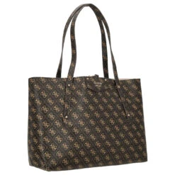Guess Eco Brenton - Shopper Mit Pochette 39 Cm -Modetaschen Guess Eco Brenton Tote Shopper 39 cm brown logo HWESG839023 BNL 5