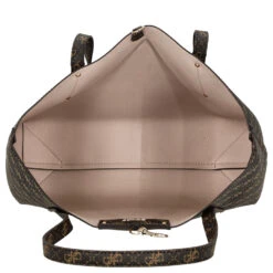 Guess Eco Brenton - Shopper Mit Pochette 39 Cm -Modetaschen Guess Eco Brenton Tote Shopper 39 cm brown logo HWESG839023 BNL 7